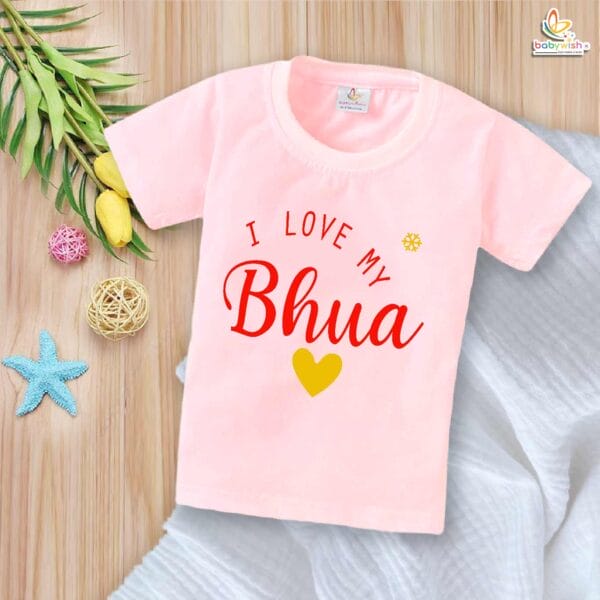 I Love My Bua T-Shirt – Cute Auntie Shirt for Women | Gift for Indian Bua, Matching Family Outfit, Aunt Love Tee, Babywish - Image 3