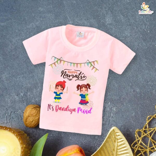 Babywish Baby Navratri T-shirt My First Dussehra It's Dandiya Mood - Image 3