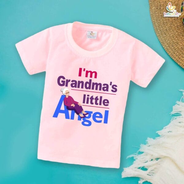 Grandma's Little Angel – My Grandmother T-shirt for Babies & Toddlers | Cute Grandmother Gift Tee | Babywish - Image 3