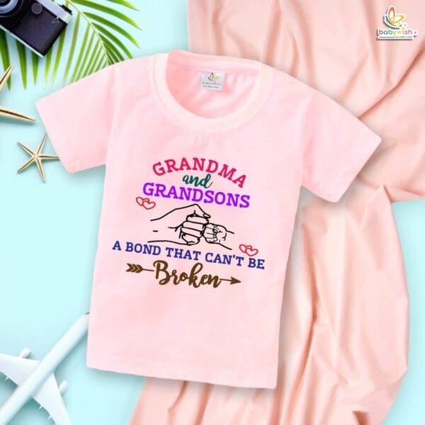 Grandma and Grandson – My Grandmother T-shirt for Babies & Toddlers | Cute Grandmother and Grandson Gift Tee | Babywish - Image 3