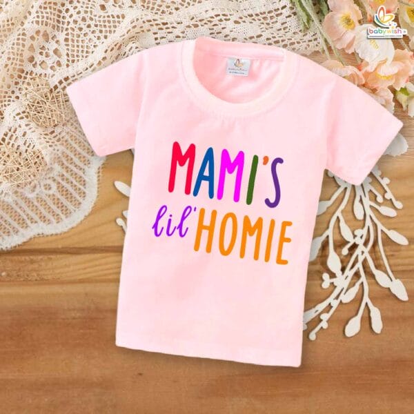Mami’s Lil Homie – Cute & Funny Matching Mama & Maami T-Shirts for Babies, Toddlers & Family Photoshoots | Babywish - Image 3