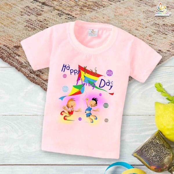 Happy Kite Flying Day My First Makar Sankranti Baby T-Shirt – Cute Newborn & Infant Festival Outfit | Makar Sankranti T-shirt for Baby Boys & Girls – Babywish - Image 3