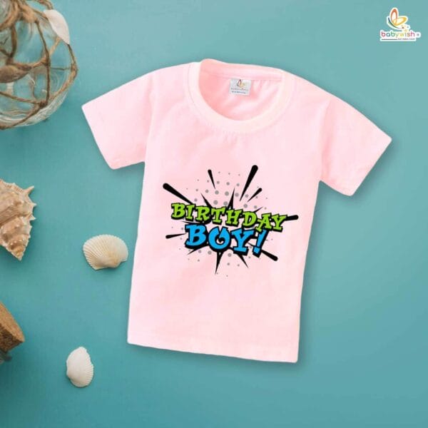 Birthday Boy T-Shirt with Sweets – My First Birthday Shirt for Baby Boys | Cute 1st Birthday Party Outfit with Candy & Cake Theme by Babywish - Image 3