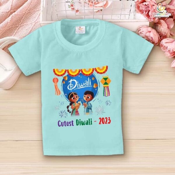 Babywish Baby Diwali T-shirt My First Diwali Cutest Diwali 2023 - Image 2