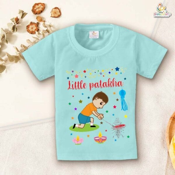 Babywish Baby Diwali T-shirt My First Diwali Little Patakha - Image 2