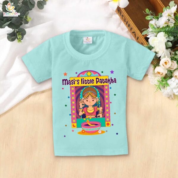 Babywish Baby Diwali T-shirt My First Diwali Masi's Little Patakha - Image 2