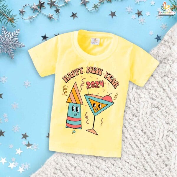 Babywish New Year T-shirt My First New Year T-shirt Happy New Year 2024 Rocket Printed - Image 4