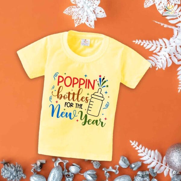 Babywish New Year T-shirt My First New Year T-shirt Poppin Bottles For The New Year - Image 4