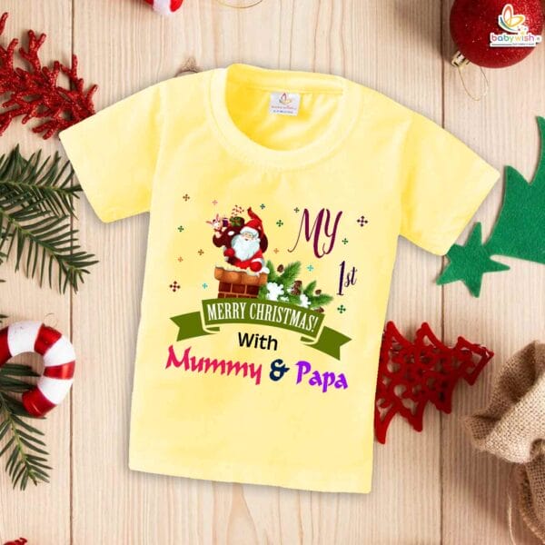 Babywish Christmas T-shirt My First Christmas T-shirt My First Merry Christmas - Image 4
