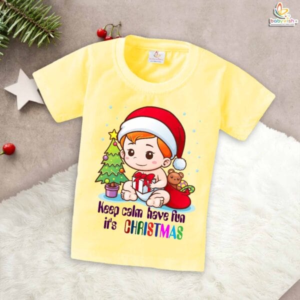 Babywish Christmas T-shirt My First Christmas T-shirt Keep Calm Have Fun It's Christmas - Image 4