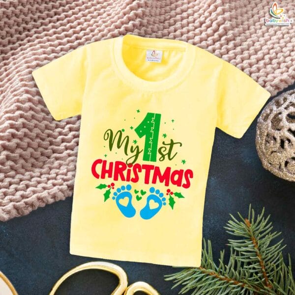 Babywish Christmas T-shirt My First Christmas T-shirt First Christmas Celebrations - Image 4
