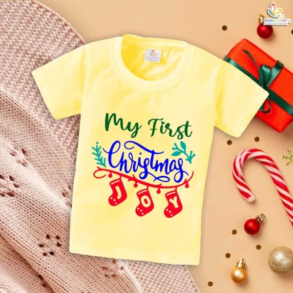 Babywish Christmas T-shirt My First Christmas T-shirt Christmas Joy - Image 4