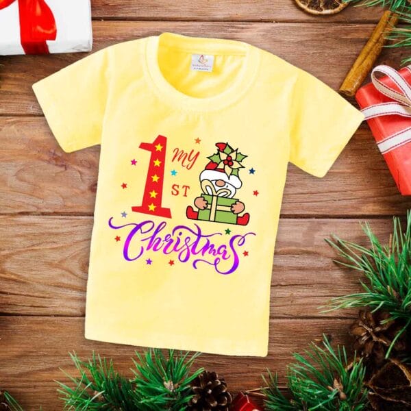 Babywish Christmas T-shirt My First Christmas T-shirt My First Christmas Star Print - Image 4