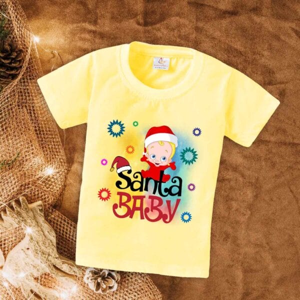 Babywish Christmas T-shirt My First Christmas T-shirt Santa Print Christmas - Image 4
