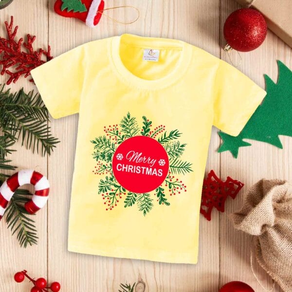 Babywish Christmas T-shirt My First Christmas T-shirt Merry Christmas Floral Print - Image 4