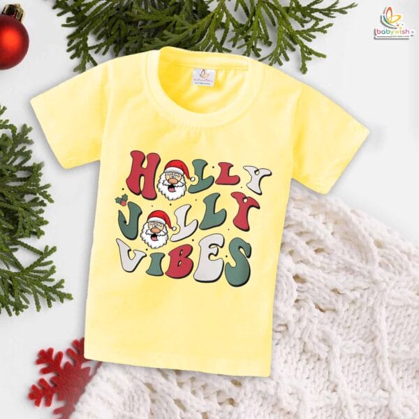 Babywish Christmas T-shirt My First Christmas T-shirt Holly Jolly Vibes - Image 4
