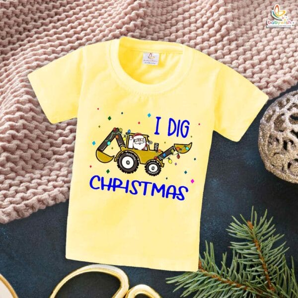 Babywish Christmas T-shirt My First Christmas T-shirt I Dig Christmas Festivals - Image 4