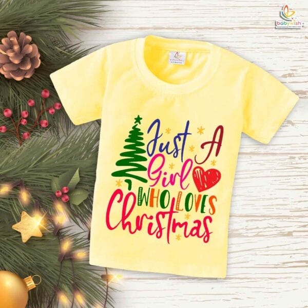 Babywish Christmas T-shirt My First Christmas T-shirt Just A Girl Who Loves Christmas - Image 4