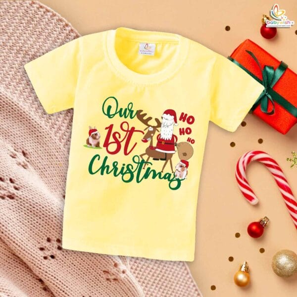 Babywish Christmas T-shirt My First Christmas T-shirt Our First Christmas of Festivals - Image 4