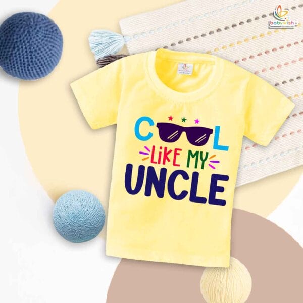 Cool Like My Uncle T-Shirt – Funny Chacha & Chachi Shirt for Men | Cool Uncle Gift, Indian Family Tee, Babywish - Image 4