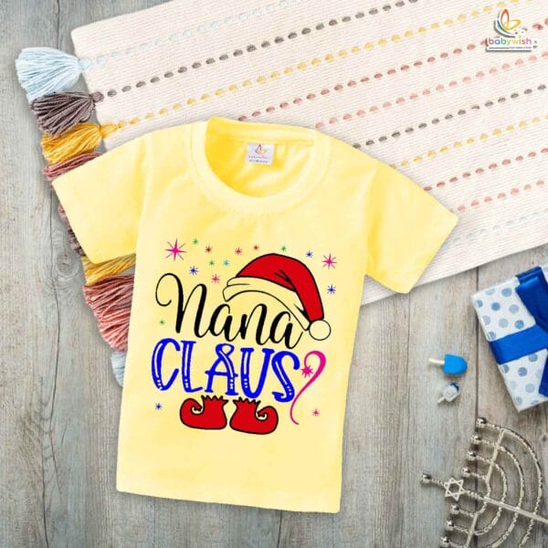 Nana Claus – Festive Grandpa T-shirt for Christmas | Cute Holiday Gift for Grandfathers | Babywish - Image 4