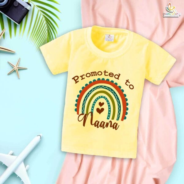 Promoted to Nana – Naanu & Naani Baby T-shirt | Cute Baby Announcement Outfit for Grandparents | Babywish - Image 4