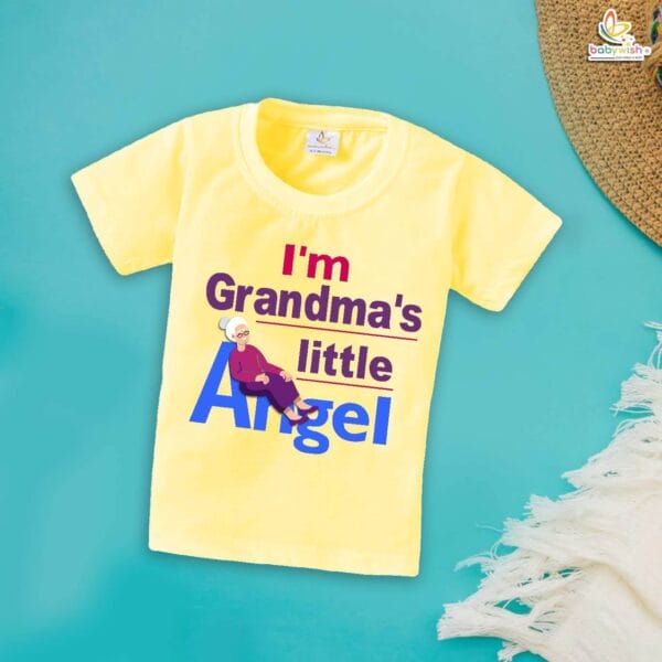 Grandma's Little Angel – My Grandmother T-shirt for Babies & Toddlers | Cute Grandmother Gift Tee | Babywish - Image 4