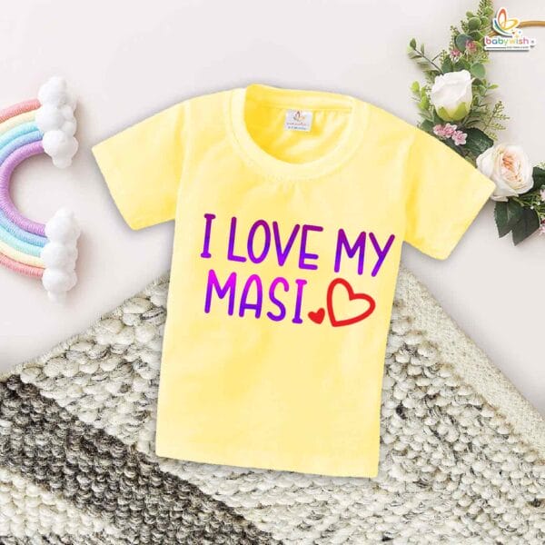 I Love My Masi – Cute Maasi T-shirt for Babies & Toddlers | Perfect Gift for Masi | Babywish - Image 4