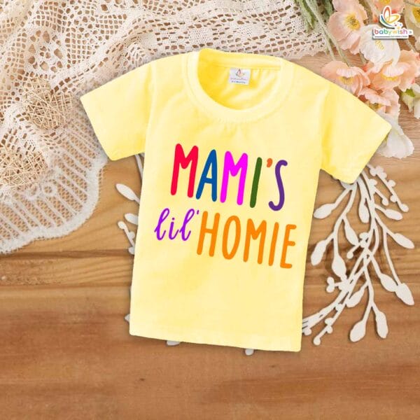 Mami’s Lil Homie – Cute & Funny Matching Mama & Maami T-Shirts for Babies, Toddlers & Family Photoshoots | Babywish - Image 4