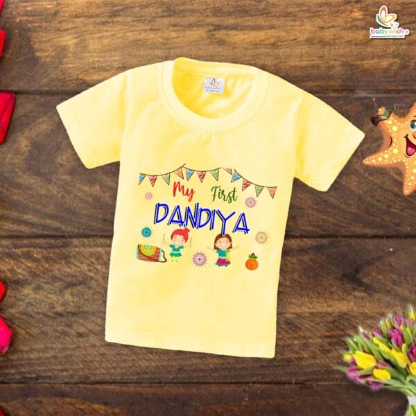Babywish Baby Navratri T-shirt My First Dussehra My First Dandiya - Image 4