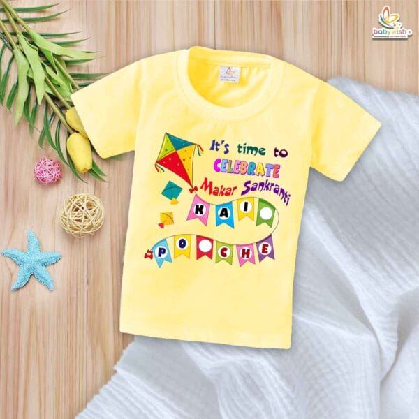 Time to Celebrate Sankranti My First Makar Sankranti Baby T-Shirt – Cute Newborn & Infant Festival Outfit | Makar Sankranti T-shirt for Baby Boys & Girls – Babywish - Image 4