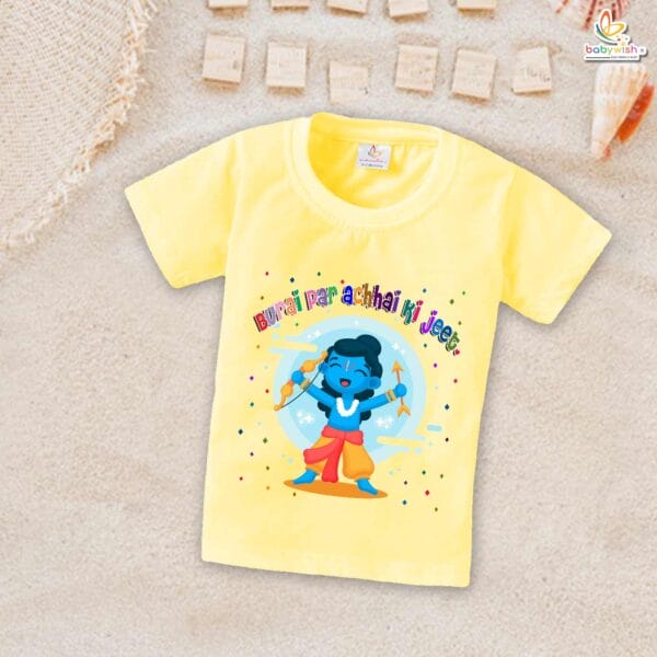 Babywish Baby Navratri T-shirt My First Dussehra Burai Par Achhai ki Jeet - Image 4