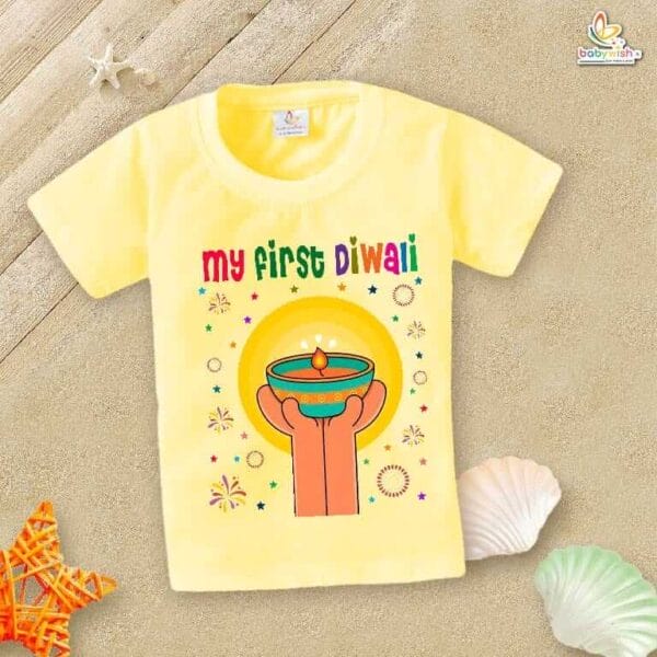 Babywish Baby Diwali T-shirt My First Diwali - Image 4