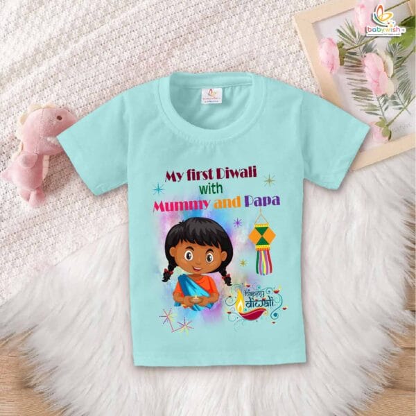 Babywish Baby Diwali T-shirt My First Diwali My First Diwali Festival - Image 2