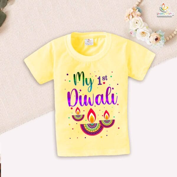 Babywish Baby Diwali T-shirt My First Diwali My 1st Diwali - Image 4