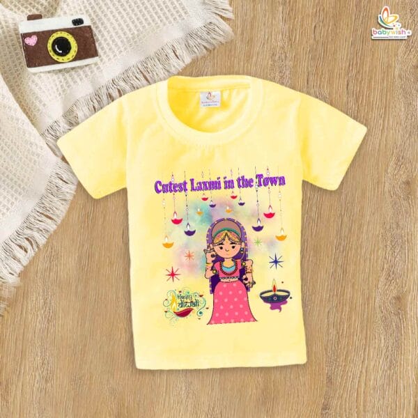 Babywish Baby Diwali T-shirt My First Diwali Cutest Laxmi in the Town - Image 4