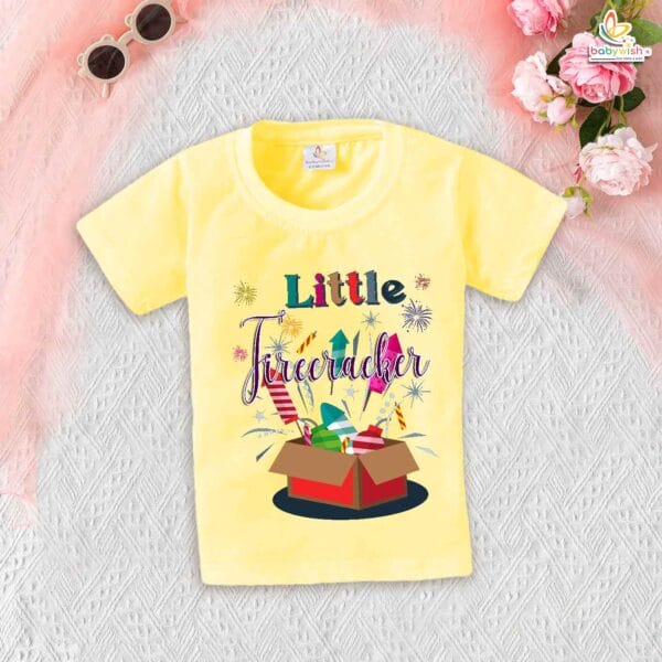 Babywish Baby Diwali T-shirt My First Diwali Little Firecracker - Image 4