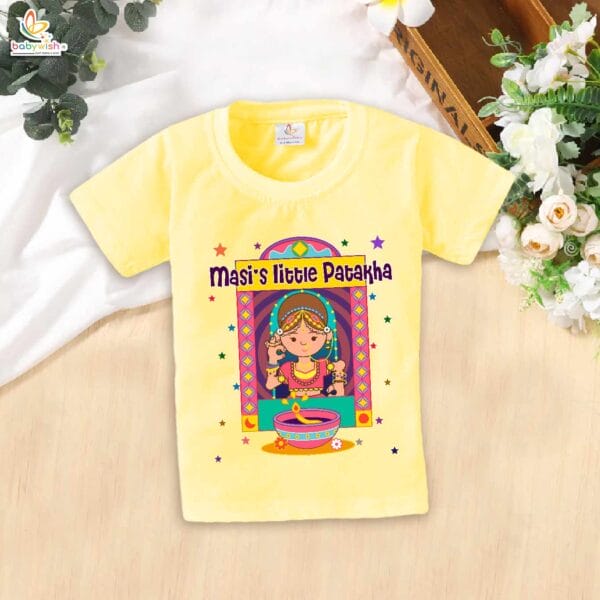 Babywish Baby Diwali T-shirt My First Diwali Masi's Little Patakha - Image 4