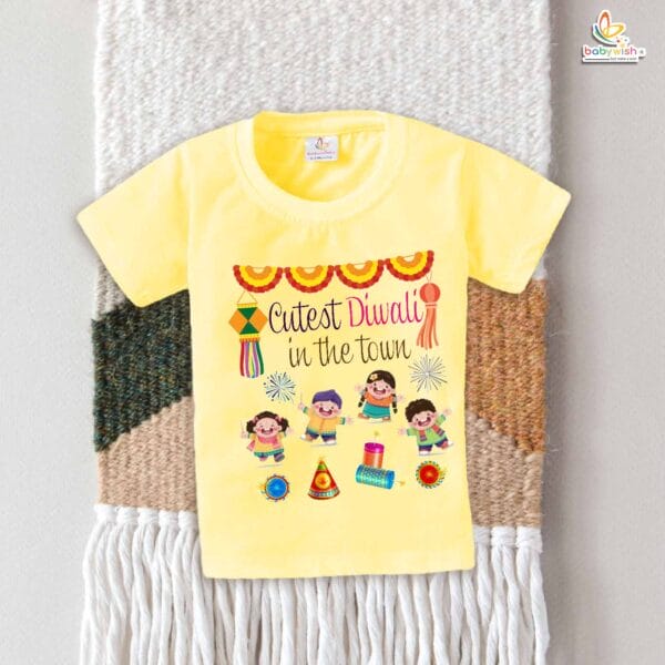 Babywish Baby Diwali T-shirt My First Diwali Cutest Diwali in the Town - Image 4