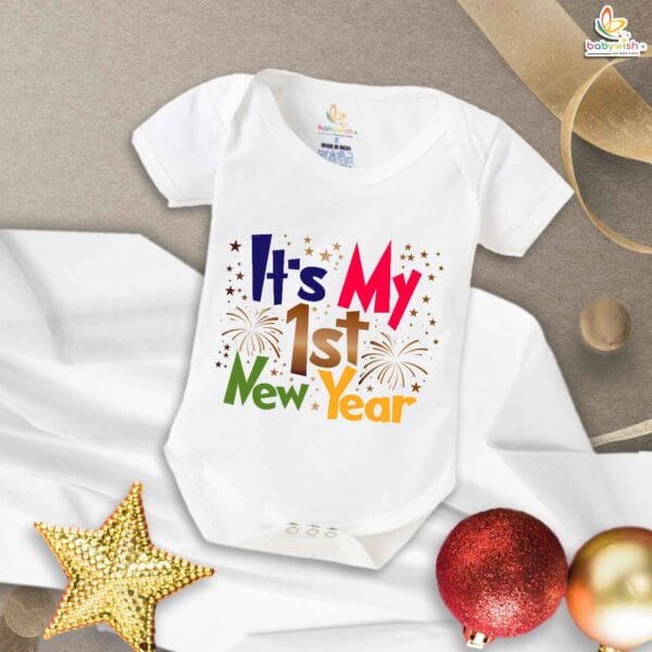 Babywish New Year Romper Clothes My First New Year Bodysuits It's My First New Year Party - Image 5