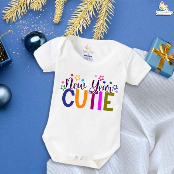Babywish New Year Romper Clothes My First New Year Bodysuits New Year Cutie Printed - Image 5