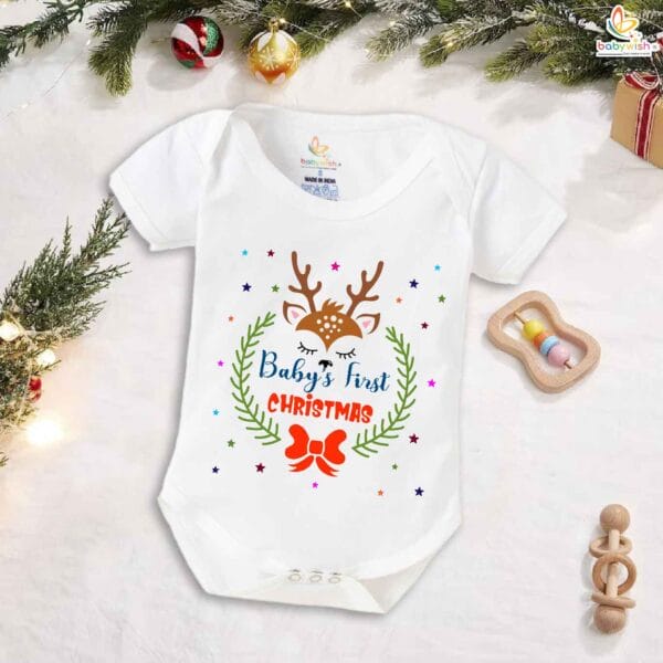 Babywish Christmas Romper Clothes My First Merry Christmas Bodysuits Baby's First Christmas - Image 5