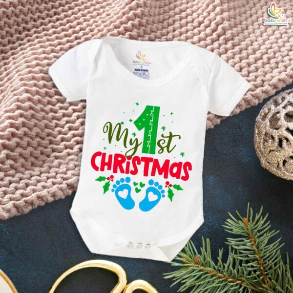 Babywish Christmas Romper Clothes My First Merry Christmas Bodysuits First Christmas Celebrations - Image 5