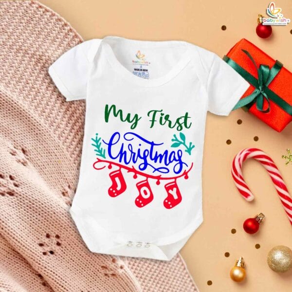 Babywish Christmas Romper Clothes My First Merry Christmas Bodysuits Christmas Joy - Image 5