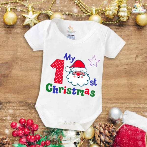 Babywish Christmas Romper Clothes My First Merry Christmas Bodysuits Santa Christmas Prints - Image 5
