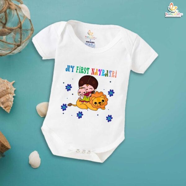 Babywish Baby Navratri Romper Bodysuit My First Dussehra My 1st Navratri Pooja - Image 5