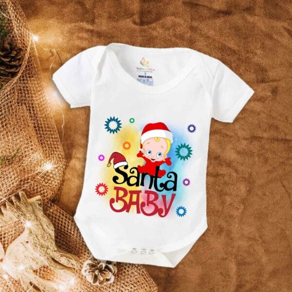 Babywish Christmas Romper Clothes My First Merry Christmas Bodysuits Santa Print Christmas - Image 5