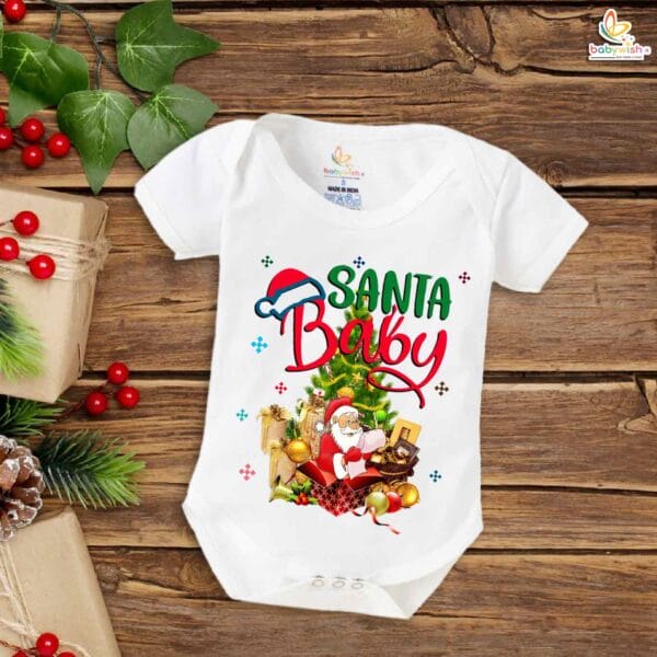 Babywish Christmas Romper Clothes My First Merry Christmas Bodysuits Red Santa Baby Gifted - Image 5