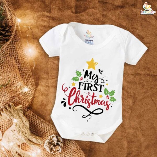 Babywish Christmas Romper Clothes My First Merry Christmas Bodysuits My First Christmas Festivals - Image 5