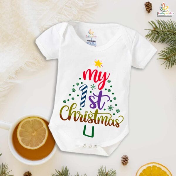 Babywish Christmas Romper Clothes My First Merry Christmas Bodysuits My First Christmas Star - Image 5